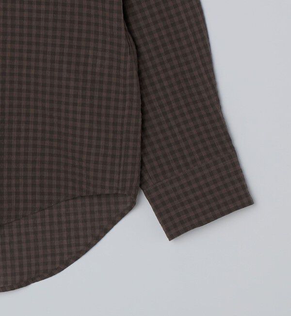 SHIPS「SHIPS: 〈MADE IN JAPAN〉エアー サッカー リラックス バンドカラー シャツ」|シャツ・ブラウス|