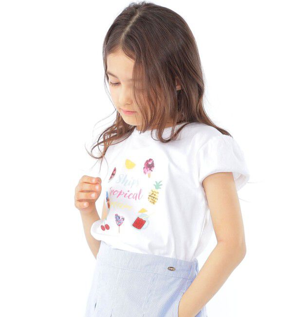 SHIPS KIDS「SHIPS KIDS:100～130cm / サマー モチーフ 半袖 Tシャツ」|Tシャツ・カットソー|