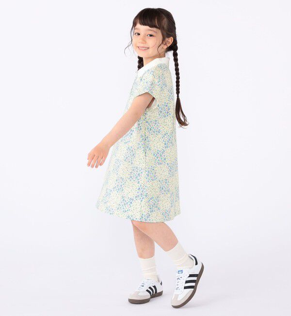 SHIPS KIDS「SHIPS KIDS:100～130cm / フラワー ポロシャツ ワンピース」|ワンピース|