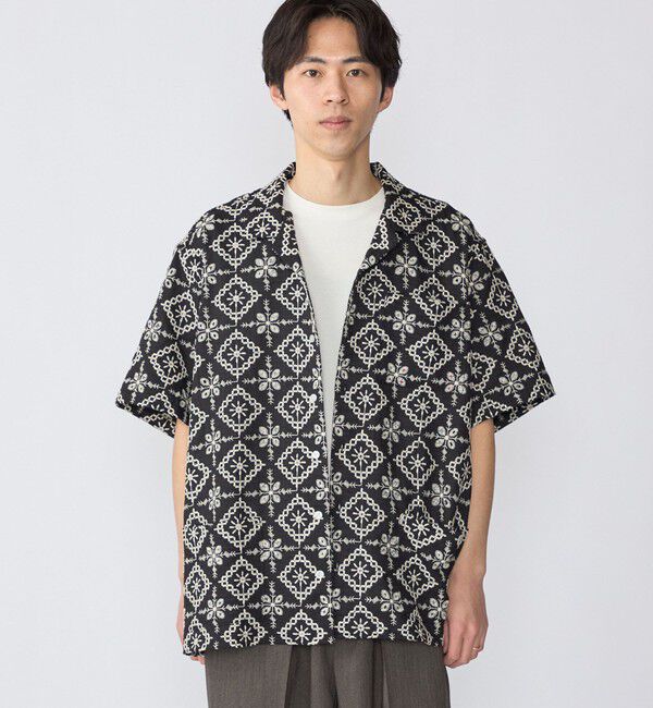 SHIPS「BENCH MARKING SHIRTS: エンブロイダリー オープンカラー シャツ」|シャツ・ブラウス|