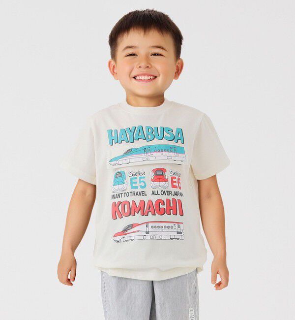 SHIPS Colors 「SHIPS Colors:90～130cm /〈洗濯機可能〉新幹線 プリント Tシャツ◇」|Tシャツ・カットソー|