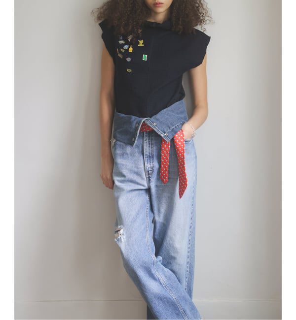  「TWEED CUT STAND NECK TOPS：カットソー」|Tシャツ・カットソー|