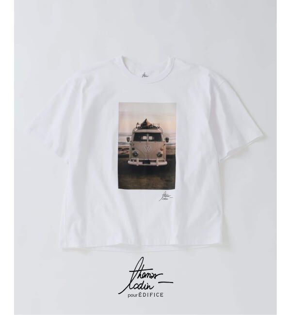 EDIFICE「THOMAS LODIN(トーマス ロディン) 別注 フォト プリント Tシャツ」|Tシャツ・カットソー|ブラック A