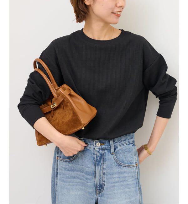 JOURNAL STANDARD relume「《一部WEB限定追加予約》TCワッフルロングスリーブTシャツ」|Tシャツ・カットソー|ブラック