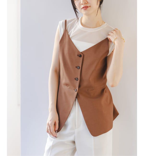 NOBLE「《追加》シアースキニーノースリーブトップス」|Tシャツ・カットソー|