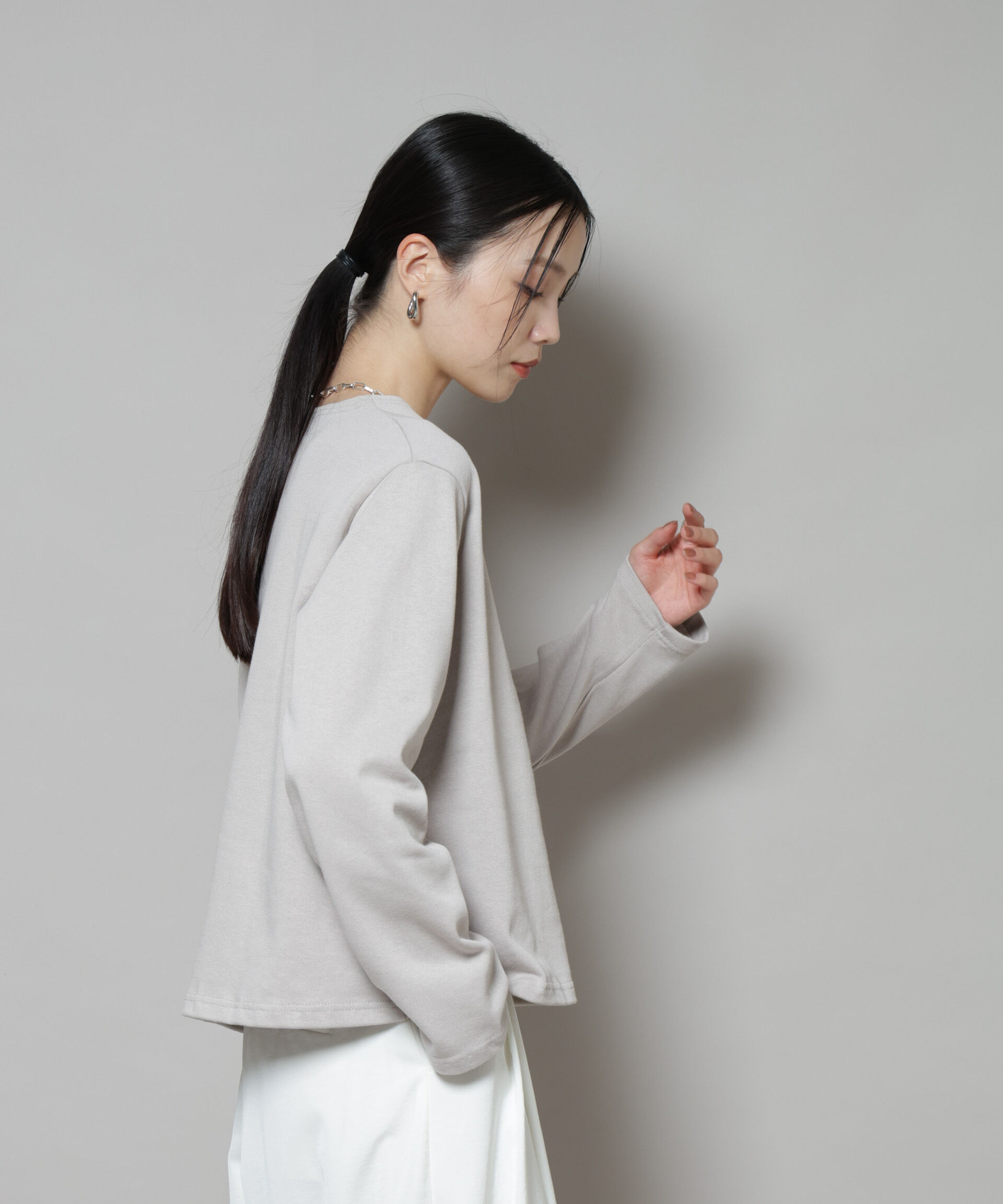 NANO universe「ORCIVAL/CREW NECK L/S P.O.」|Tシャツ・カットソー|