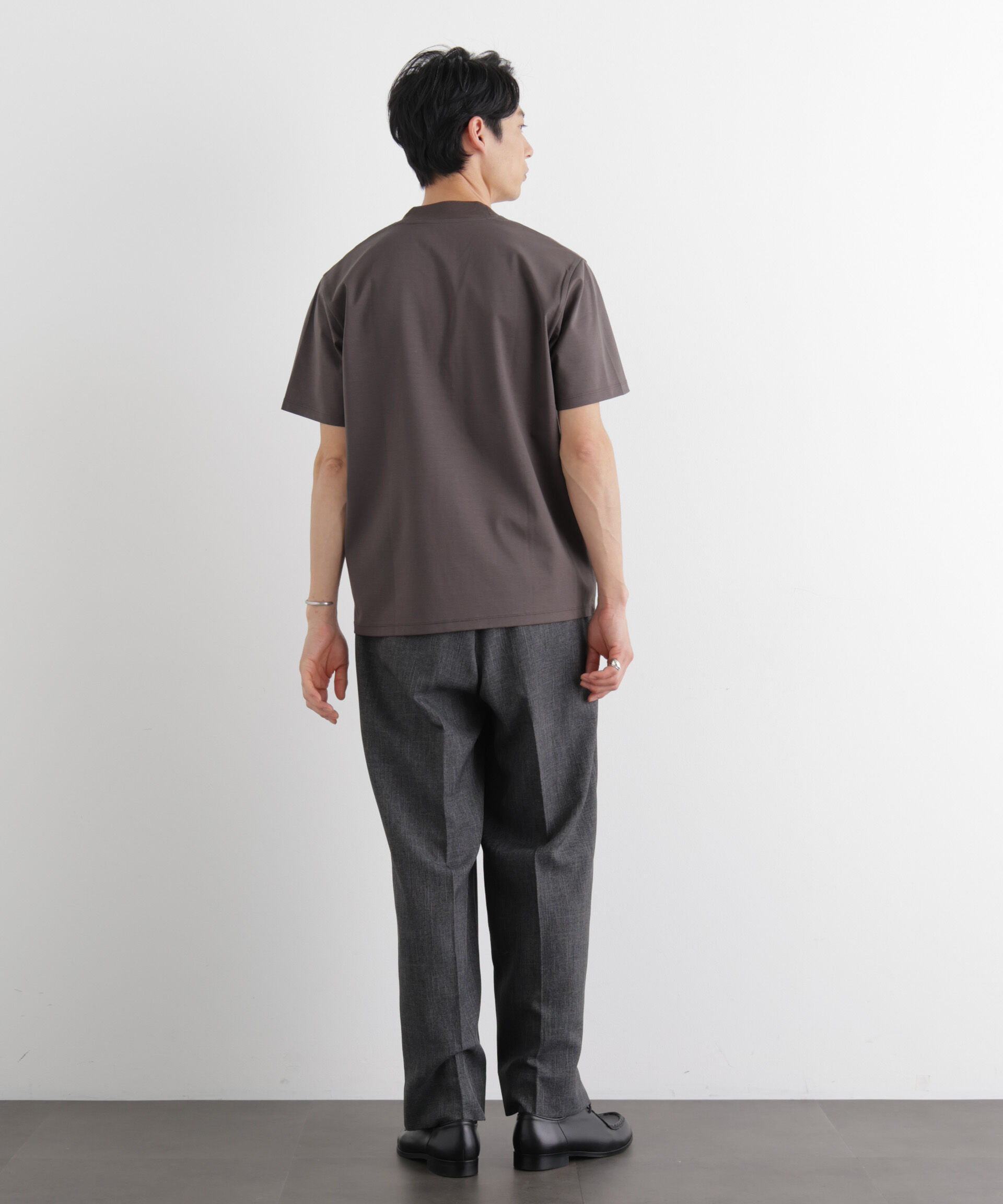 NANO universe「ジャケT(R)プレミアム Vネック 半袖」|Tシャツ・カットソー|