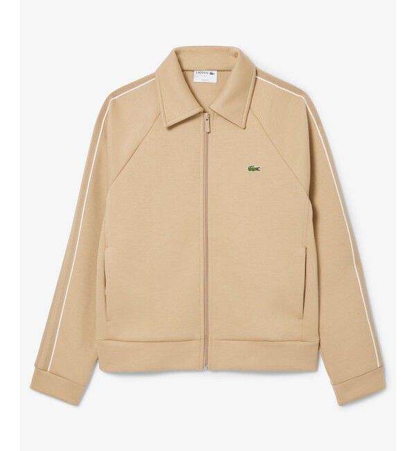 LACOSTE「ショルダーテーピングダブルフェイススェットブルゾン」|カーディガン|