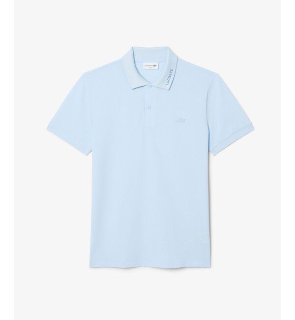 LACOSTE「ネームジャカードカラーポロシャツ」|ポロシャツ|ライトブルー
