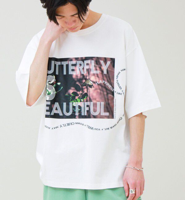 GLOSTER「【1枚でキマる主役TEE】フォト&times;メッセージプリントTEE」|Tシャツ・カットソー|ホワイト系その他2