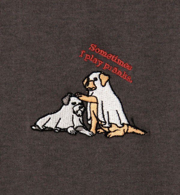 FREDY MAC「【FREDYMAC/フレディマック】【play pranks】お化け刺繍　度詰め天竺 ショートスリーブTEE」|Tシャツ・カットソー|