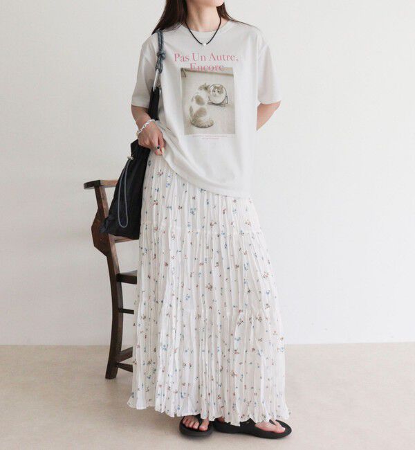 fredy emue「【UVカット/接触冷感】CATフォトＴシャツ」|Tシャツ・カットソー|