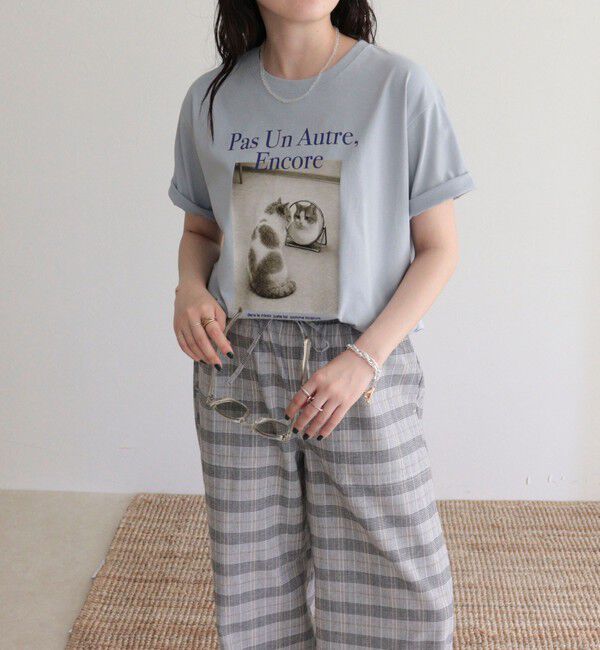fredy emue「【UVカット/接触冷感】CATフォトＴシャツ」|Tシャツ・カットソー|