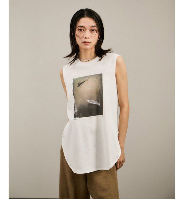 SALON adam et rope'「Yasuko Hirano / 平野泰子 ARTプリントノースリーブT」|タンクトップ|