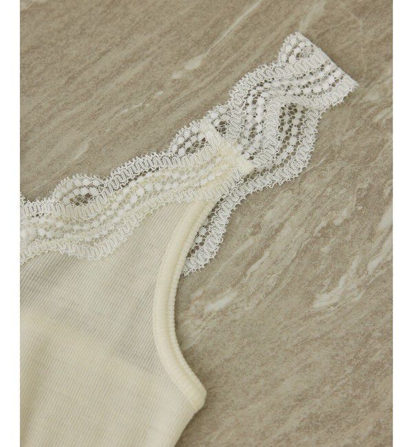 SALON adam et rope'「Hug Wool レースタンクトップ / イージーケア」|タンクトップ|