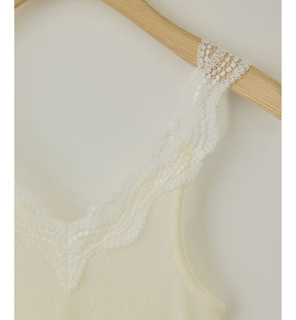 SALON adam et rope'「Hug Wool レースタンクトップ / イージーケア」|タンクトップ|