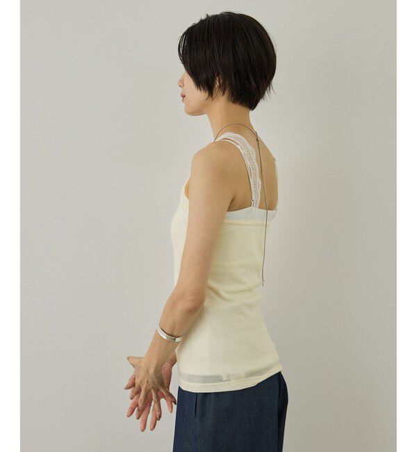 SALON adam et rope'「Hug Wool レースタンクトップ / イージーケア」|タンクトップ|