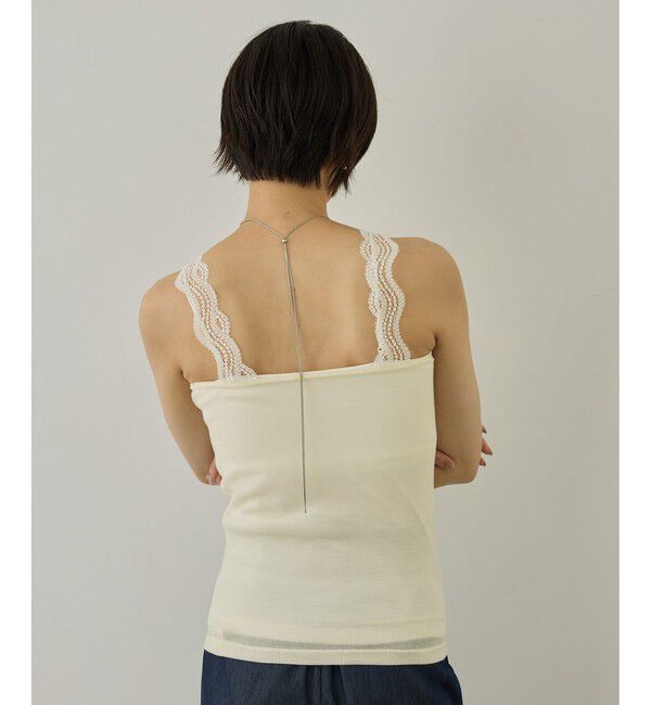 SALON adam et rope'「Hug Wool レースタンクトップ / イージーケア」|タンクトップ|