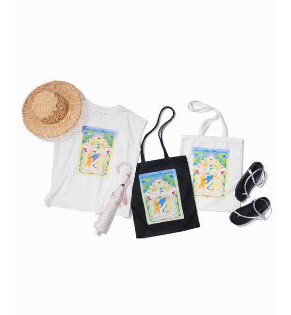 ROPE「【Kei Nagayama for ROPE'】イラスト入りトートバッグ【A4対応】」|トートバッグ|