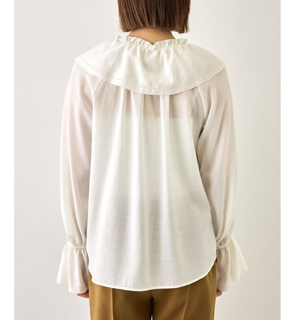 ROPE「【J'aDoRe・一部店舗限定サイズ】2WAYラッフルフリルブラウス(襟取り外し可能 )/イージーケア」|シャツ・ブラウス|