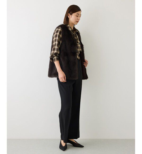 ROPE「【J'aDoRe・一部店舗限定サイズ】ボウタイ付きシアーチェックシャツブラウス(取り外し可能 )/イージーケア」|シャツ・ブラウス|