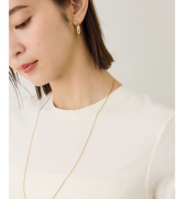 ROPE「【J'aDoRe・一部店舗限定サイズ】コットンモールパール釦ペプラムプルオーバー/イージーケア」|ニット・セーター|