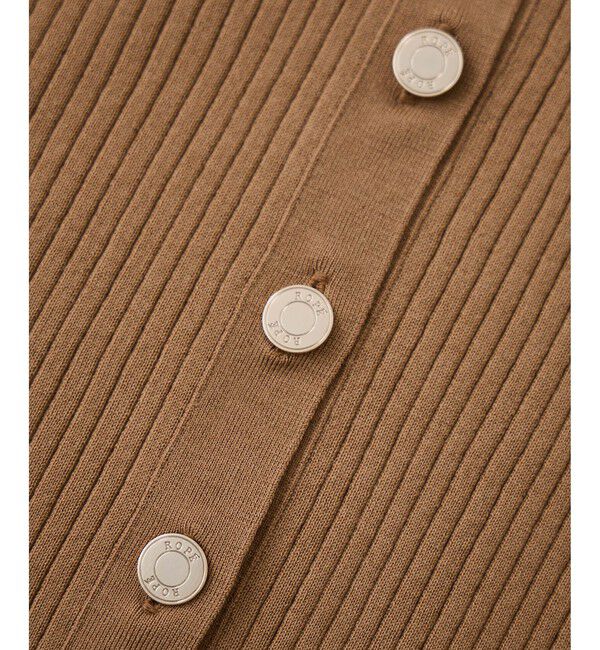 ROPE「【J'aDoRe・一部店舗限定サイズ】ワイドリブ金ボタンVネックカーディガン」|ニット・セーター|
