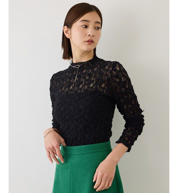 ROPE「【J'aDoRe・一部店舗限定サイズ】カムイレースハイネックカットソー/イージーケア」|Tシャツ・カットソー|