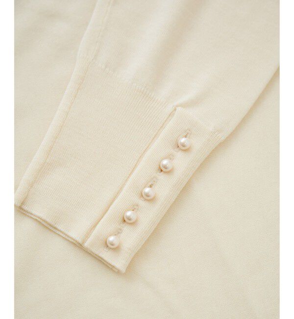 ROPE「【J'aDoRe・一部店舗限定サイズ】メリノウール袖パールハイネックニット/アンサンブル対応・イージーケア」|ニット・セーター|