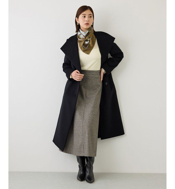 ROPE「【J'aDoRe・一部店舗限定サイズ】メリノウール袖パールハイネックニット/アンサンブル対応・イージーケア」|ニット・セーター|
