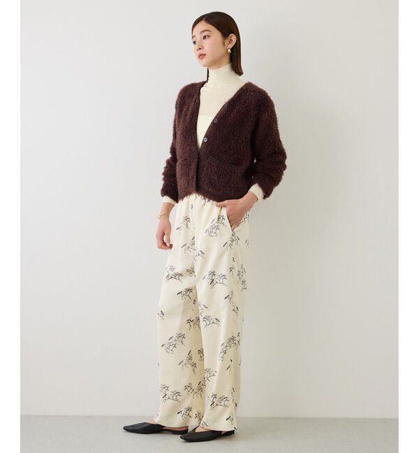 ROPE「【J'aDoRe・一部店舗限定サイズ】メリノウール袖パールハイネックニット/アンサンブル対応・イージーケア」|ニット・セーター|