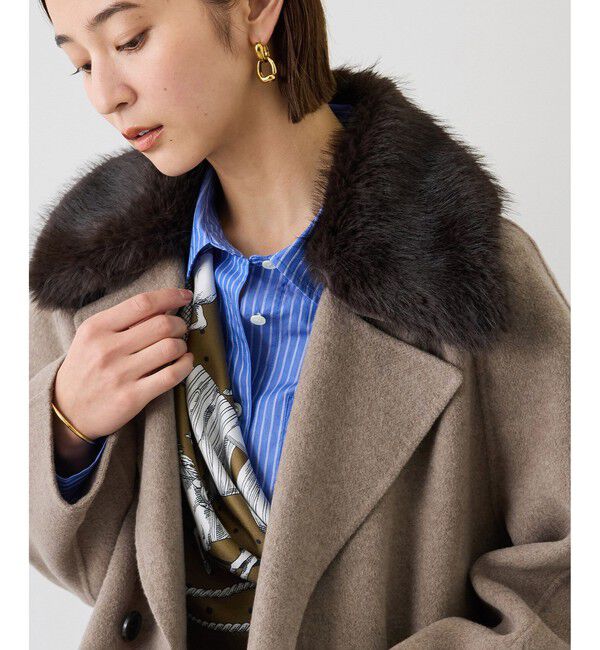 ROPE「【J'aDoRe・一部店舗限定サイズ】先染めコットンストライプシャツ/イージーケア」|シャツ・ブラウス|