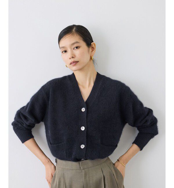 ROPE「【J'aDoRe・ルミネ別注カラー】フォックスカシミヤポケット付きVネックカーディガン」|カーディガン|