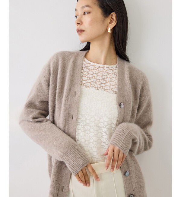 ROPE「【J'aDoRe・ルミネ別注カラー】フォックスカシミヤポケット付きVネックカーディガン」|カーディガン|