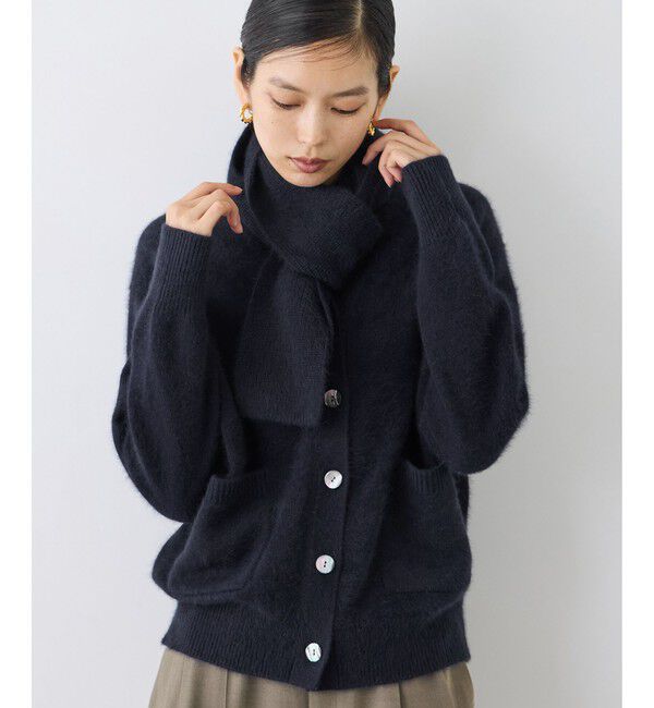 ROPE「【J'aDoRe・ルミネ別注カラー】フォックスカシミヤポケット付きVネックカーディガン」|カーディガン|