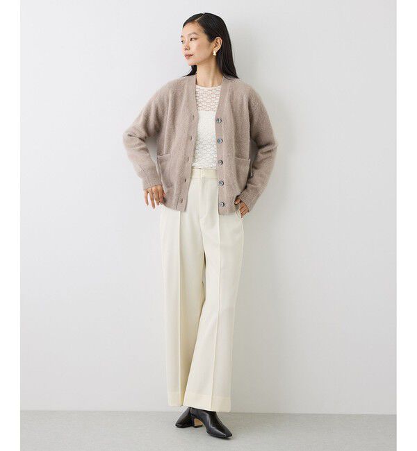 ROPE「【J'aDoRe・ルミネ別注カラー】フォックスカシミヤポケット付きVネックカーディガン」|カーディガン|