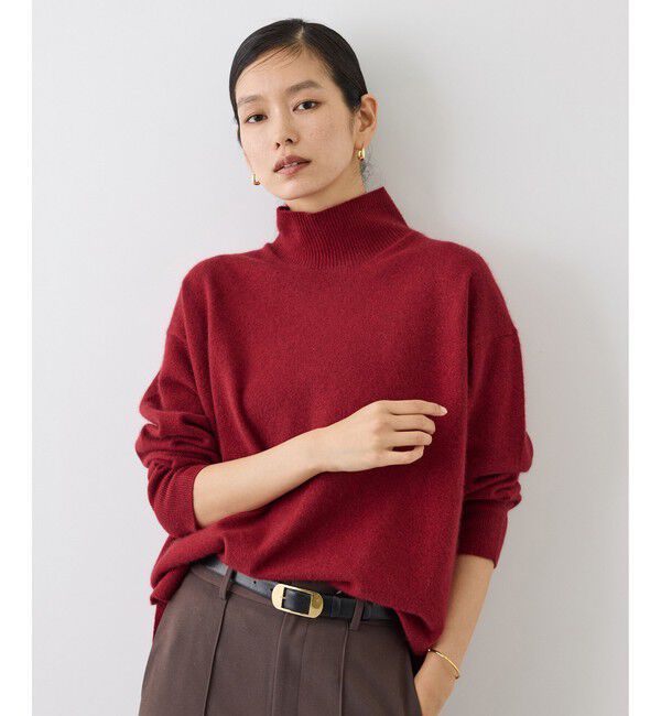 ROPE「【J'aDoRe・一部店舗限定サイズ】ウールフォックスラメハイネックニット(サイドスリット入り)」|ニット・セーター|