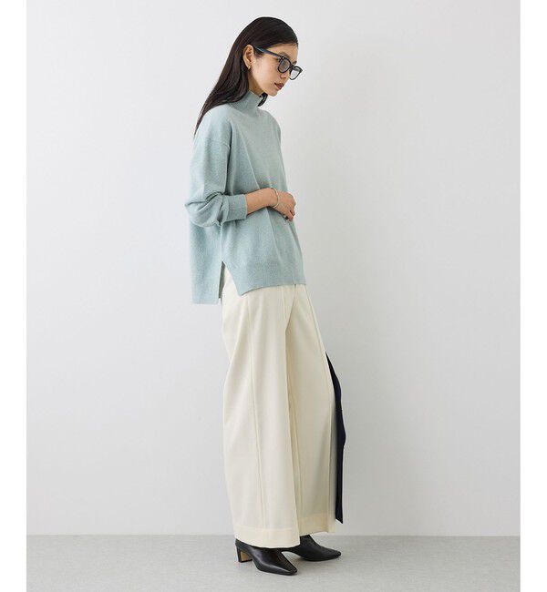 ROPE「【J'aDoRe・一部店舗限定サイズ】ウールフォックスラメハイネックニット(サイドスリット入り)」|ニット・セーター|