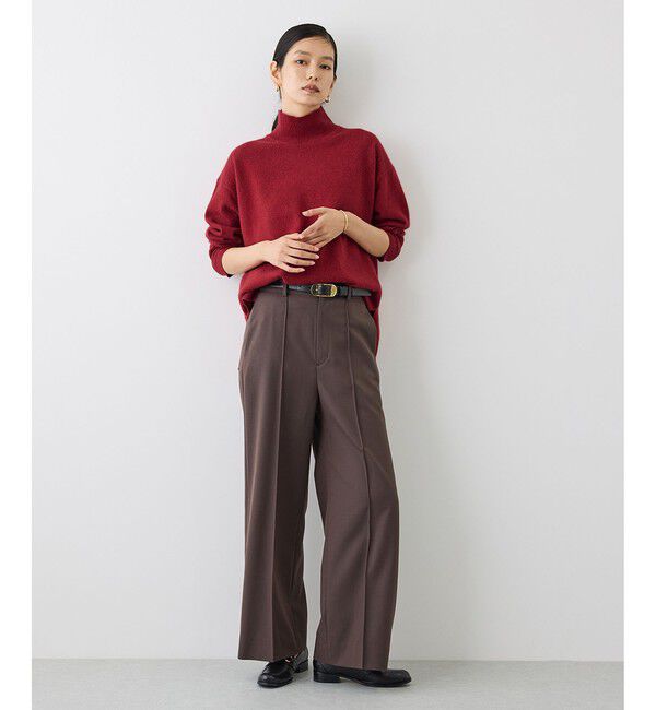 ROPE「【J'aDoRe・一部店舗限定サイズ】ウールフォックスラメハイネックニット(サイドスリット入り)」|ニット・セーター|