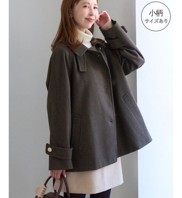 Rope&rsquo;Picnic「【WEB限定カラー】ジャージーメルトン 金ボタンミドル丈コート/低身長・小柄さんサイズ有り」|その他|グレー(07)