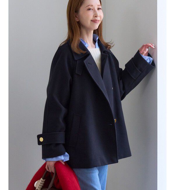 Rope&rsquo;Picnic「【WEB限定カラー】ジャージーメルトン 金ボタンミドル丈コート/低身長・小柄さんサイズ有り」|その他|