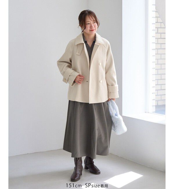 Rope&rsquo;Picnic「【WEB限定カラー】ジャージーメルトン 金ボタンミドル丈コート/低身長・小柄さんサイズ有り」|その他|