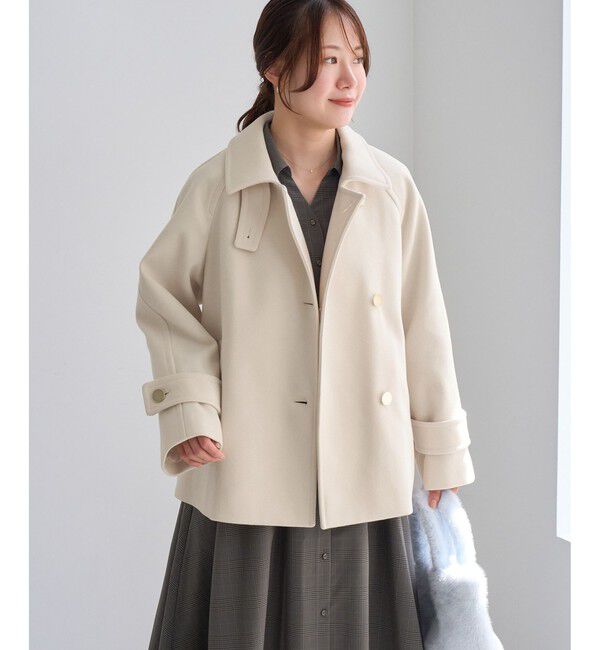 Rope&rsquo;Picnic「【WEB限定カラー】ジャージーメルトン 金ボタンミドル丈コート/低身長・小柄さんサイズ有り」|その他|