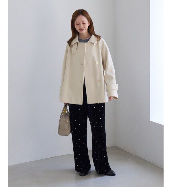 Rope&rsquo;Picnic「【WEB限定カラー】ジャージーメルトン 金ボタンミドル丈コート/低身長・小柄さんサイズ有り」|その他|