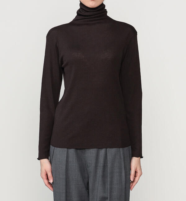  「TICCA | ウールシルク ボトルネックプルオーバー WOMEN」|Tシャツ・カットソー|