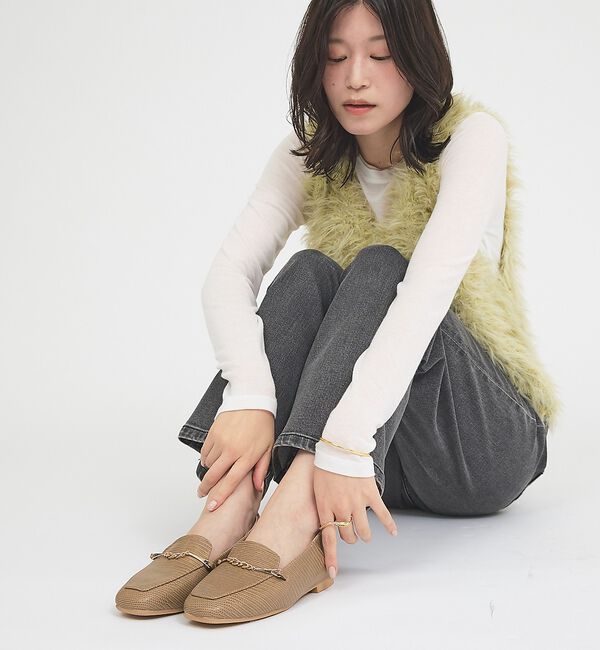 AU BANNISTER「【販売店舗限定】バブーシュビットモカスクエアトゥローファー」|ローファー|