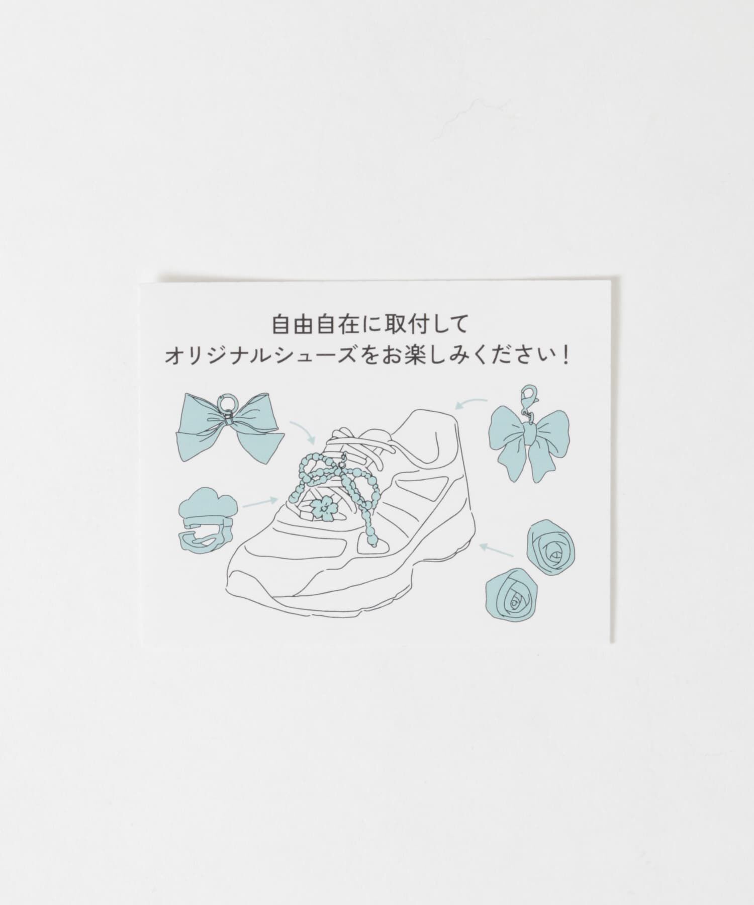 SMELLY「リボンハートアシメスニーカーチャーム」|シューケア|
