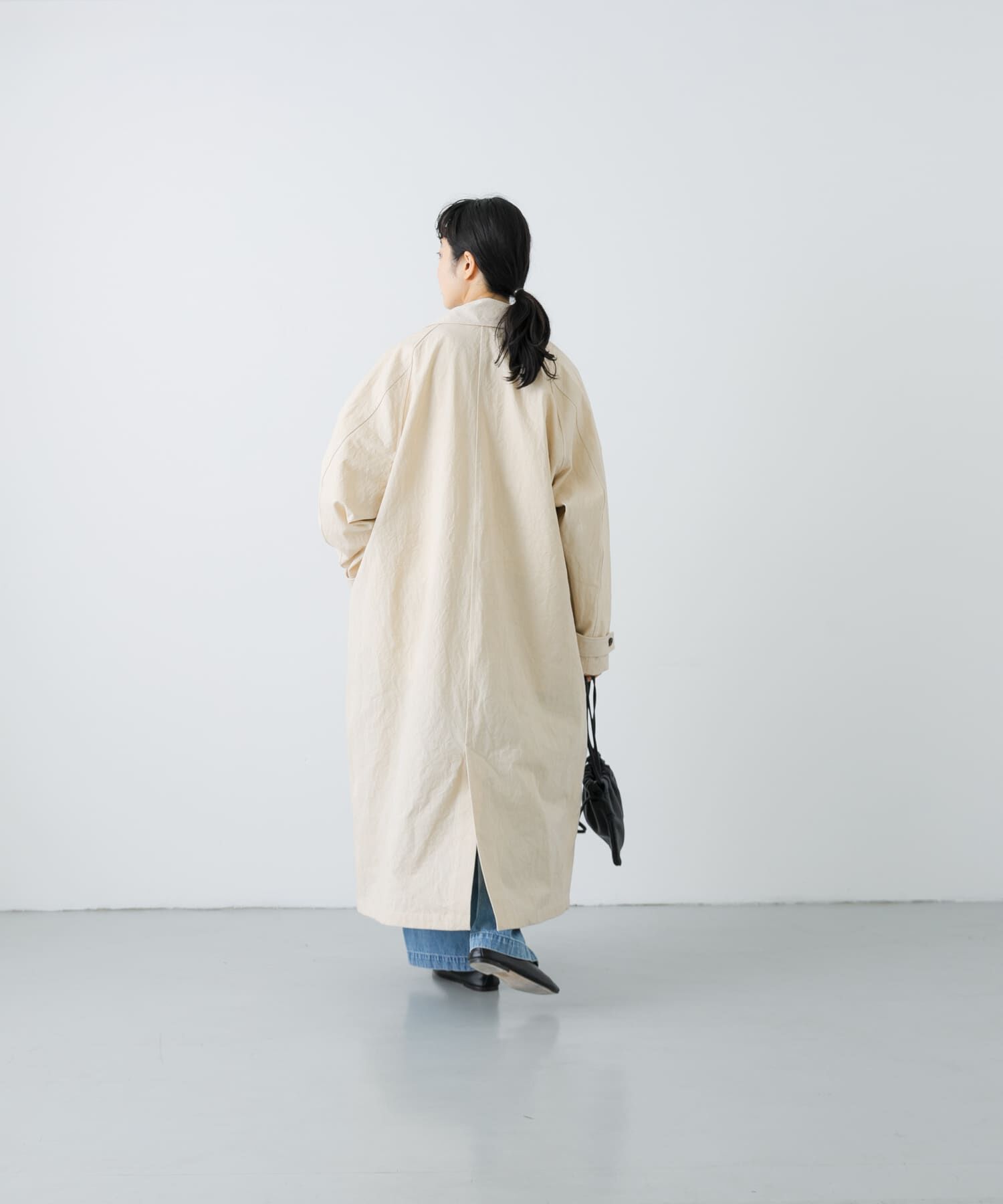 かぐれ「『ユニセックス』コットンステンカラーコート」|ステンカラーコート|