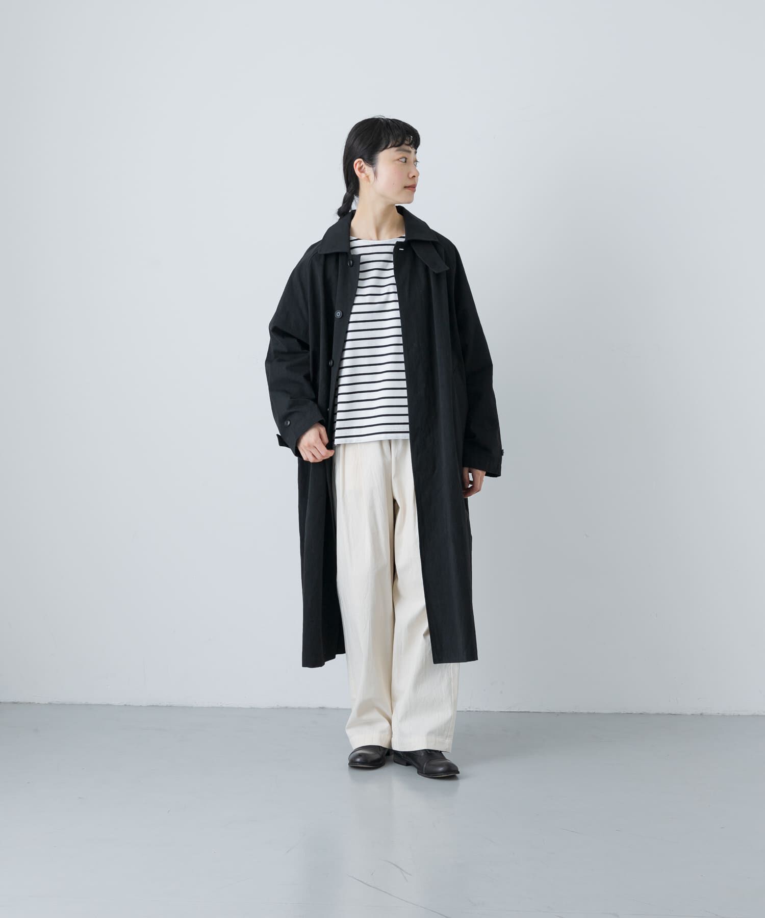 かぐれ「『ユニセックス』コットンステンカラーコート」|ステンカラーコート|