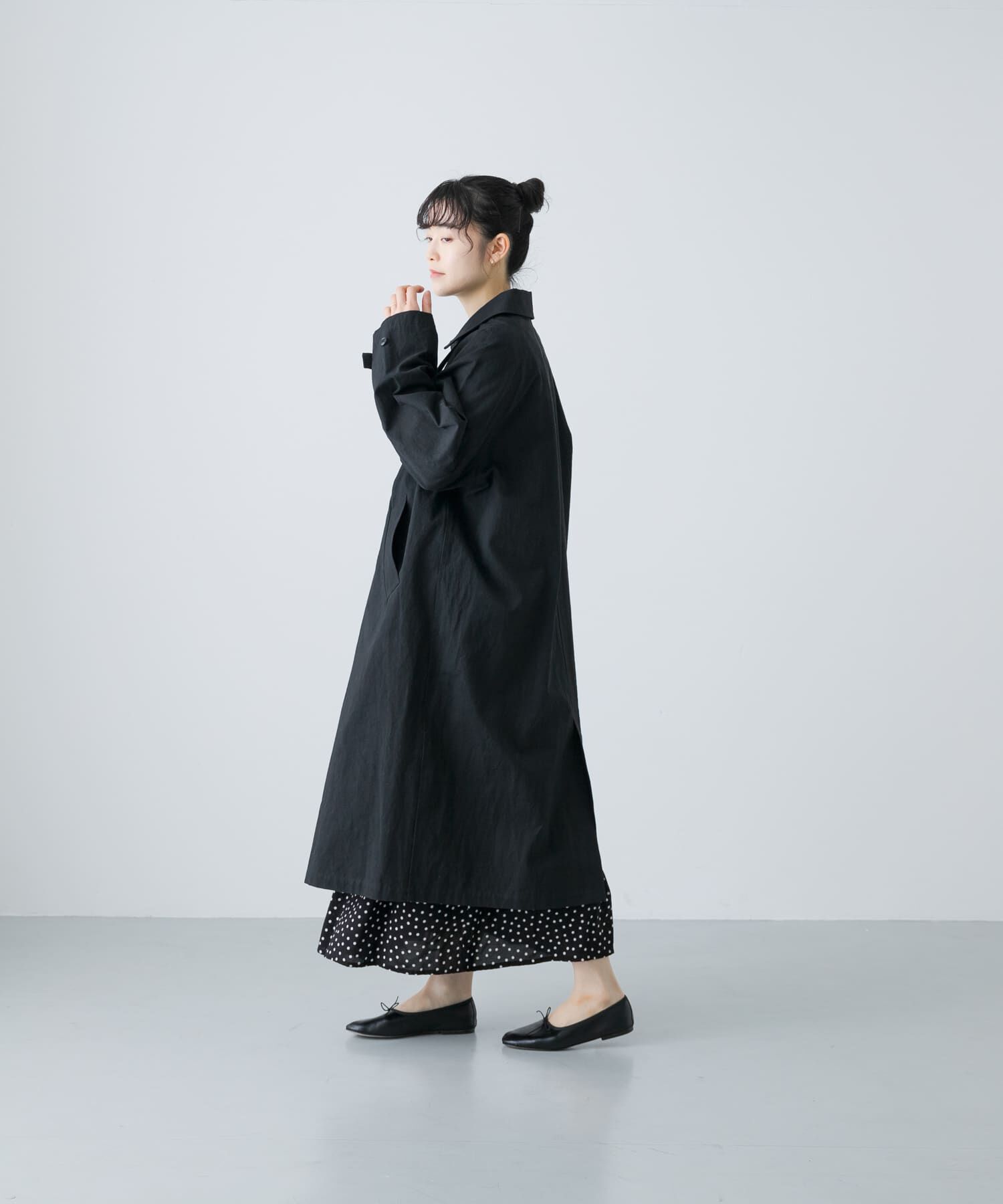 かぐれ「『ユニセックス』コットンステンカラーコート」|ステンカラーコート|